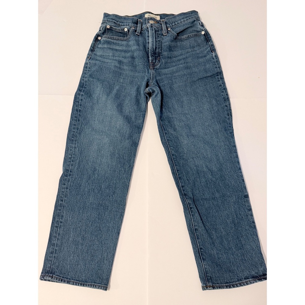 Madewell The Perfect Vintage Straight Jean Medium Wash Denim 28P High Rise